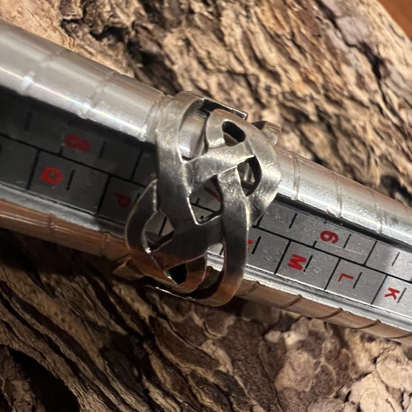 Artisan Celtic Knot Sterling Silver Ring Band Size 7 Woven Basket 925 - Picture 3 of 8